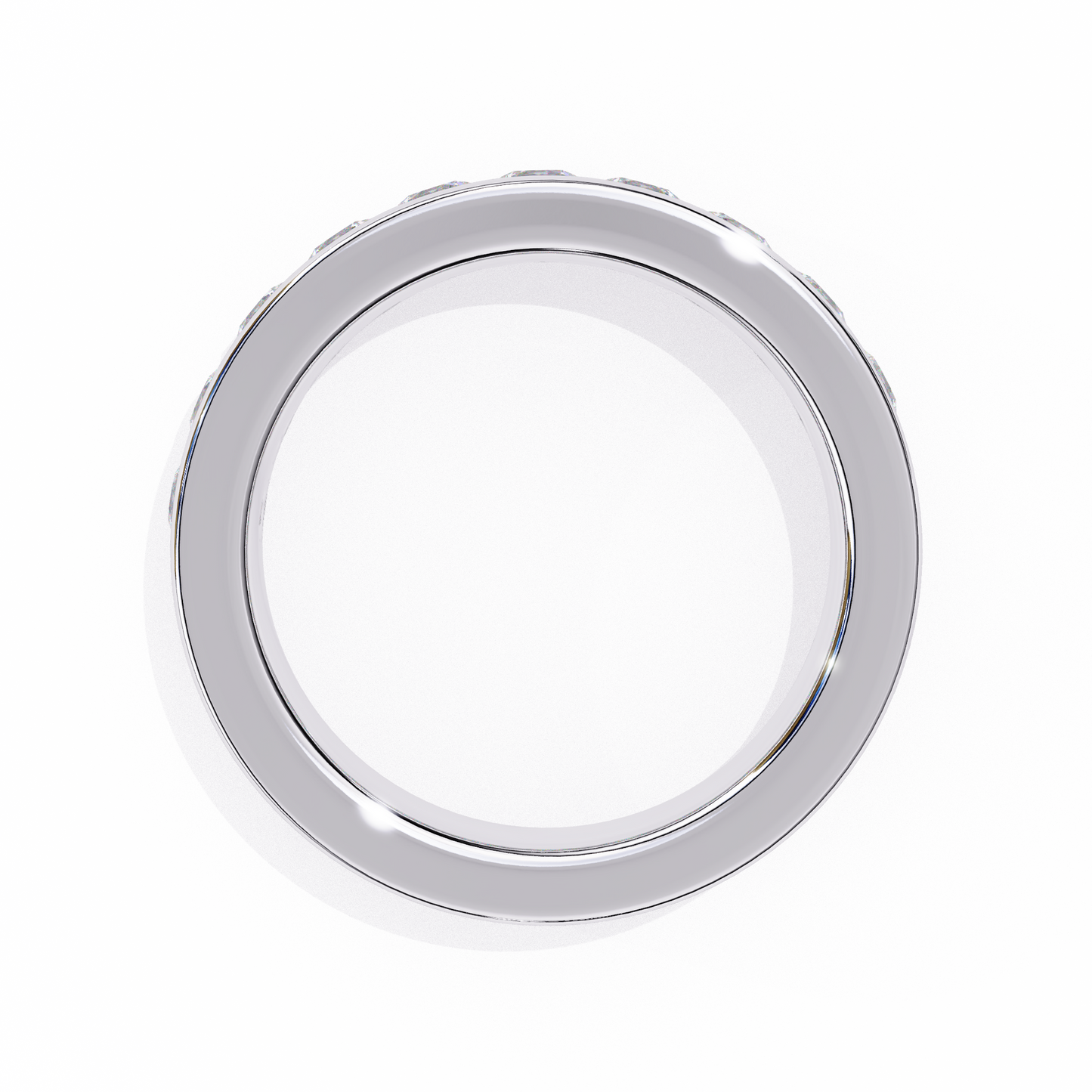 ROUND DIAMOND WHITE GOLD BAND ##WHITE GOLD