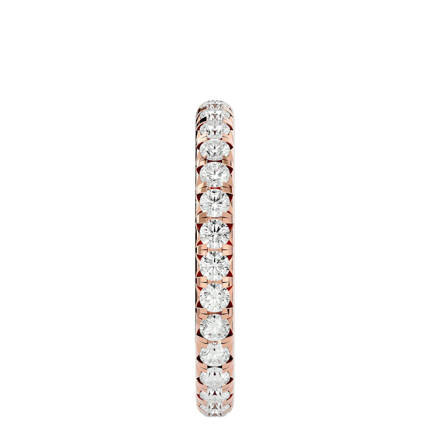 ROUND DIAMOND ROSE GOLD ETRNITY BAND ##ROSE GOLD