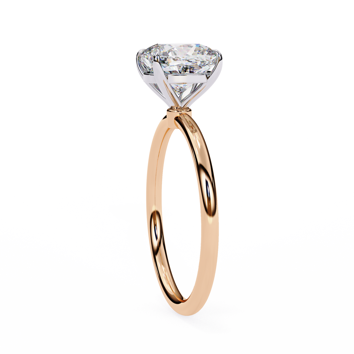 CUSHION SQUARE LAB-GROWN DIAMOND SOLITAIRE RING IN ROSE GOLD ##ROSE GOLD