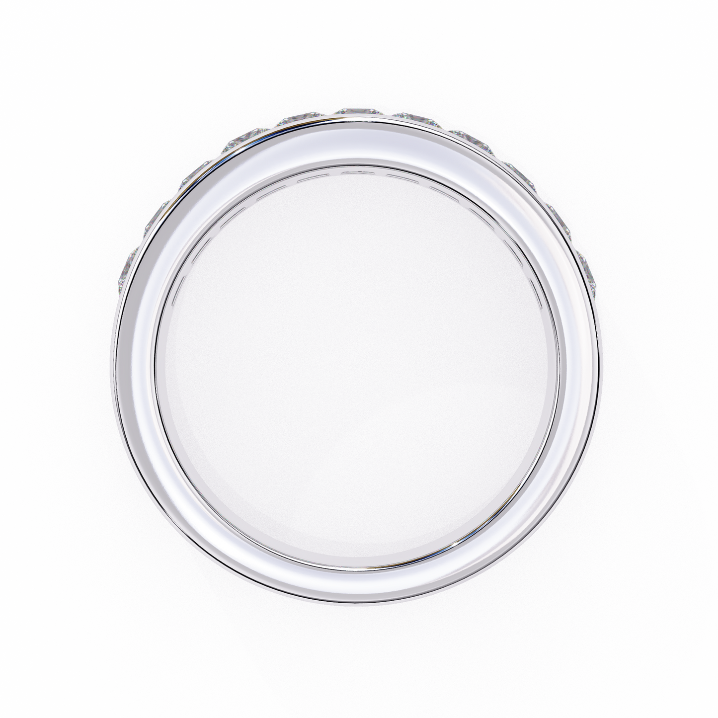 ROUND DIAMOND WHITE GOLD BAND ##WHITE GOLD