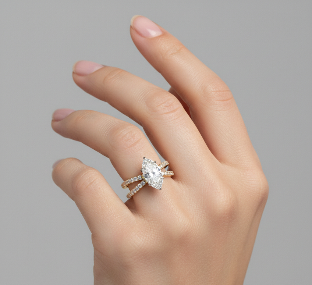 Marquise Infinity Lab-Grown Diamond Jewelry Ring
