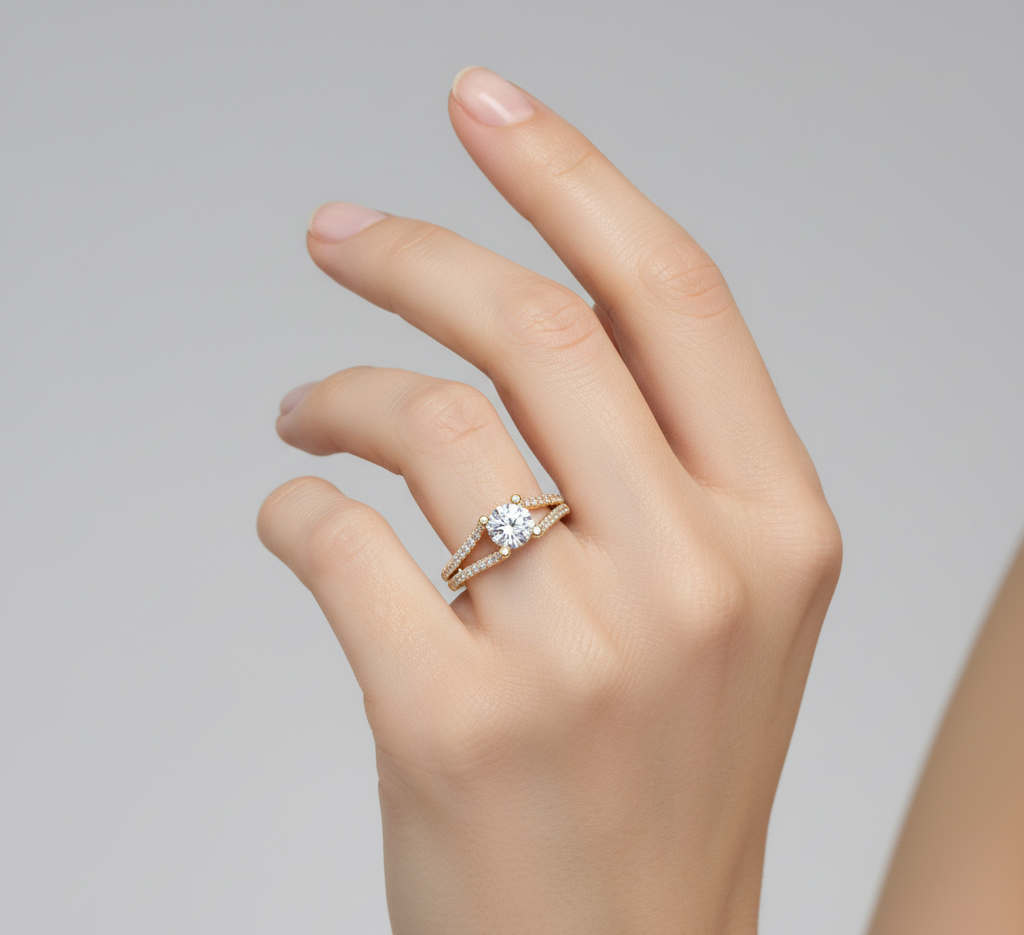 Enchanted Halo Diamond Engagement Ring for Modern Brides