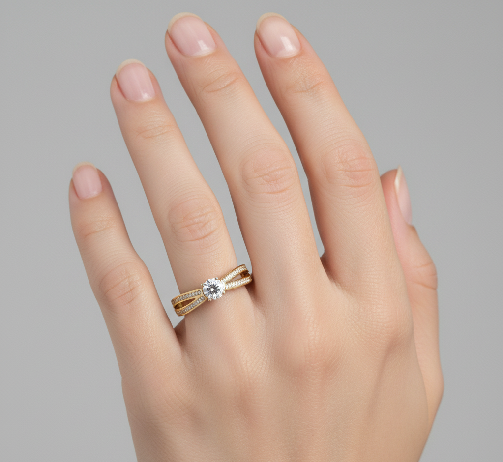 Entwined Elegance Diamond Engagement Ring - Ethical Lab-Grown Sparkle