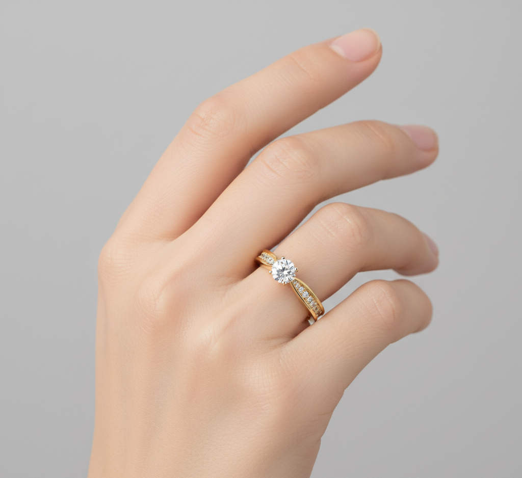 Luminous Solace Lab-Grown Diamond Engagement Ring - Elegant & Sustainable Bridal Jewelry