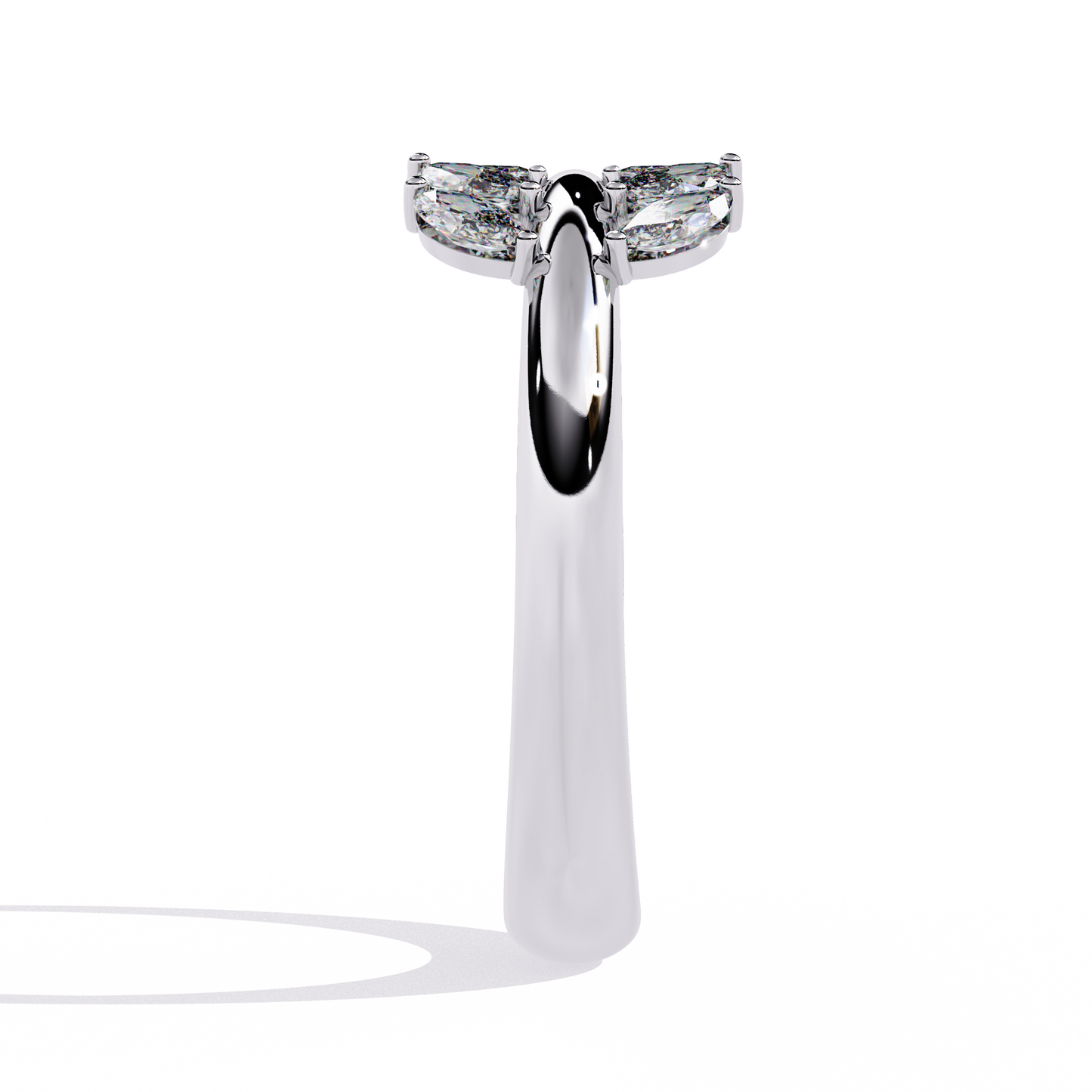 MARQUISE DIAMOND WHITE GOLD RING ##WHITE GOLD