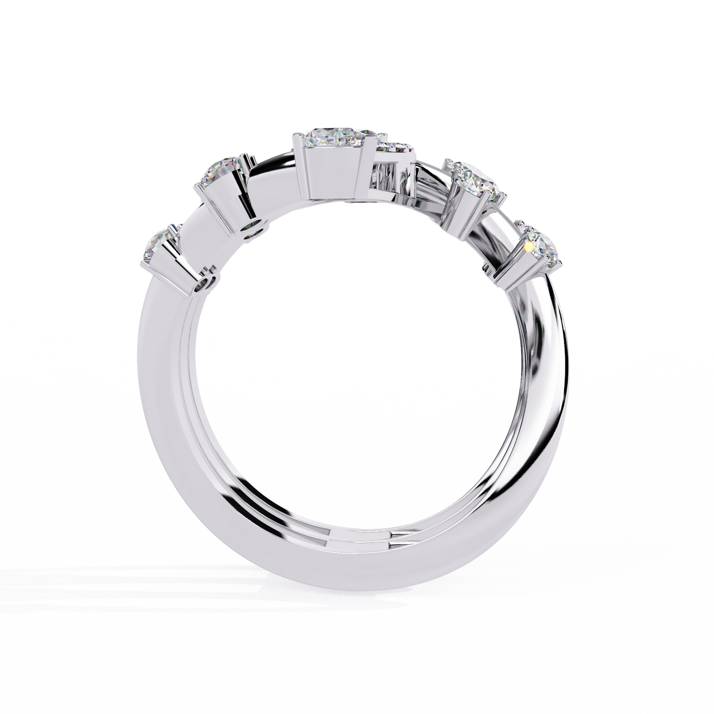 MARQUISE AND PEAR DIAMOND WHITE GOLD RING ##WHITE GOLD