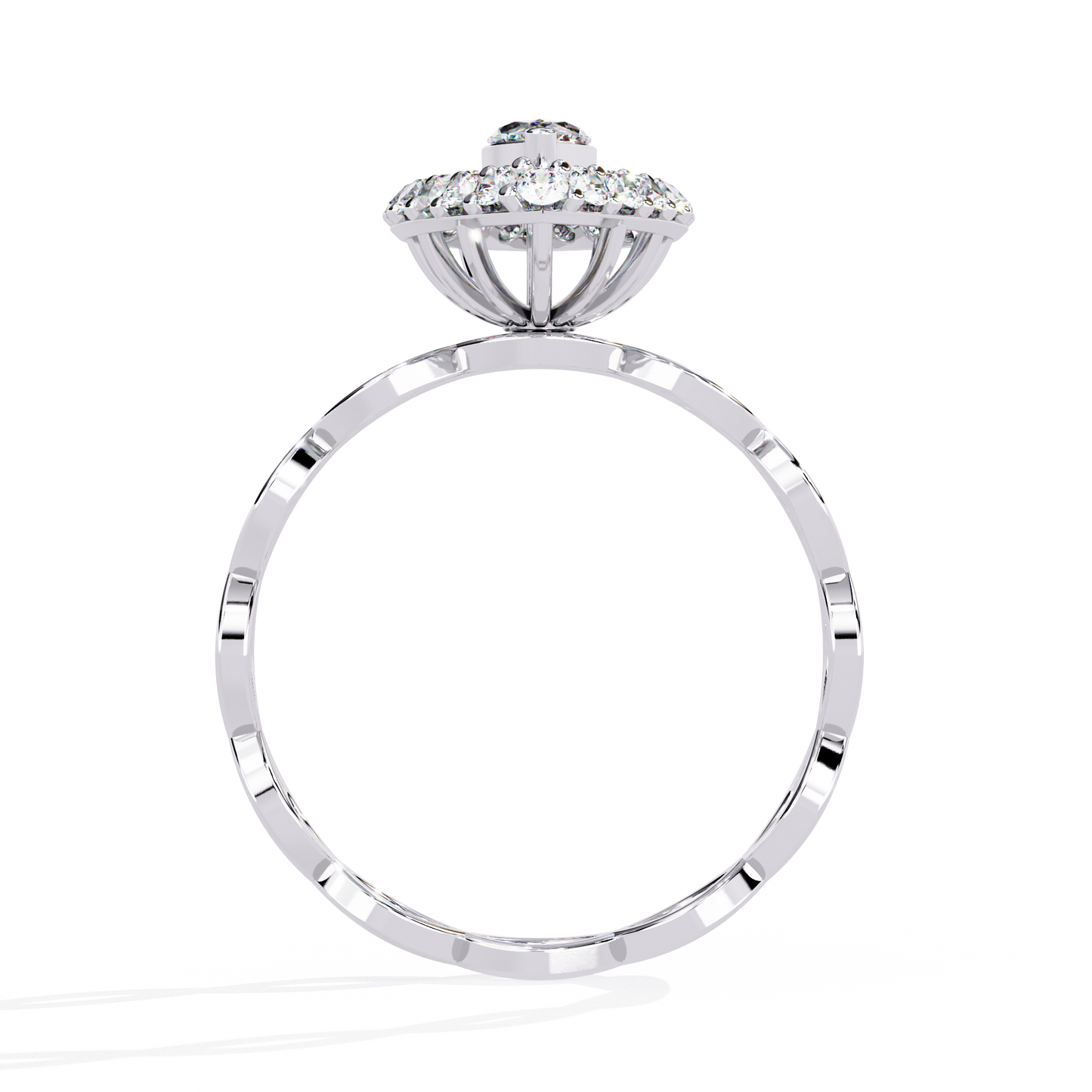 MARQUISE DIAMOND WHITE GOLD RING ##WHITE GOLD