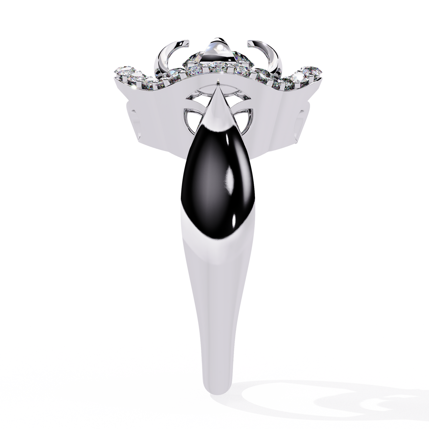 ROUND DIAMOND WHITE GOLD RING ##WHITE GOLD