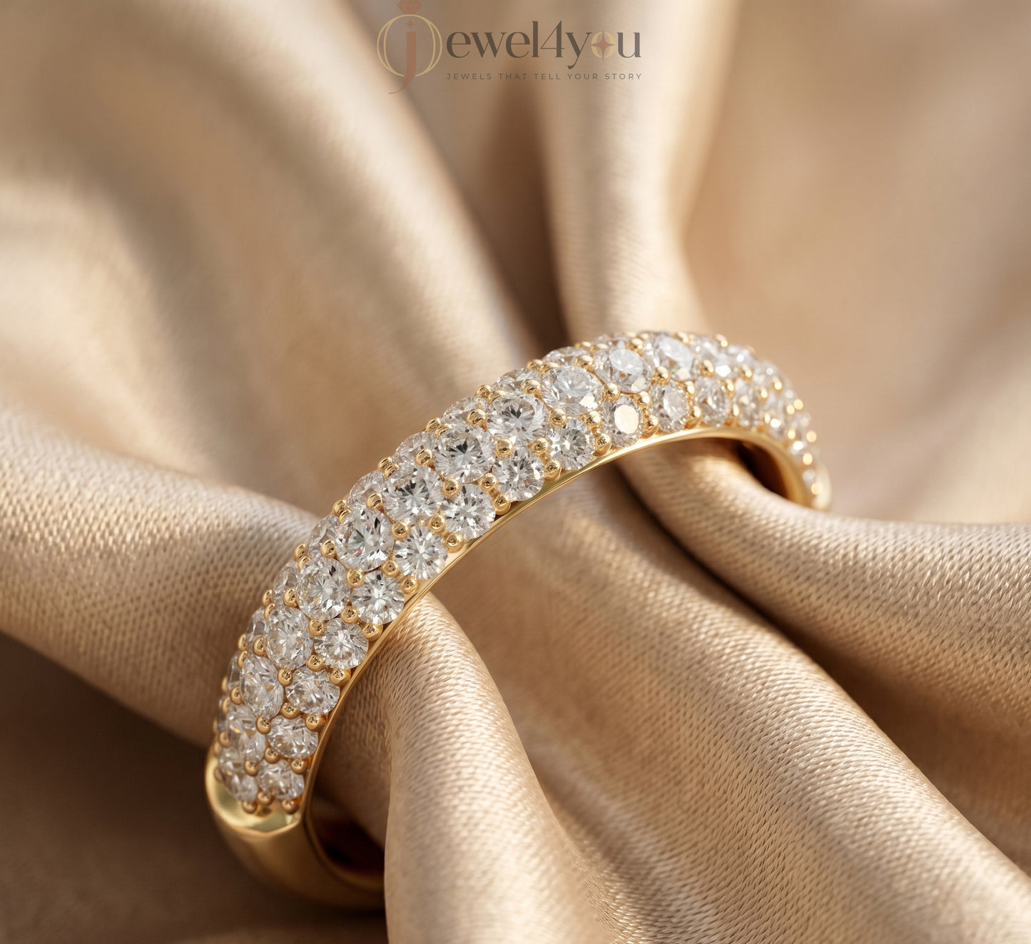 ROUND DIAMOND YELLOW GOLD BAND ##YELLOW GOLD