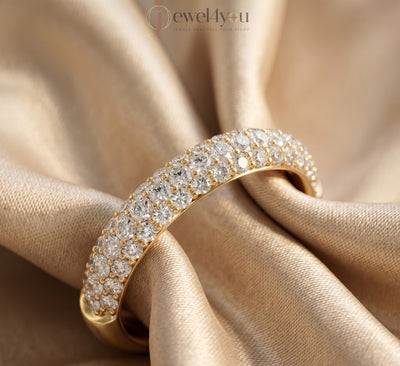 Half Eternity Band Lab-Grown Diamond Ring - Timeless & Sustainable Bridal Jewelry