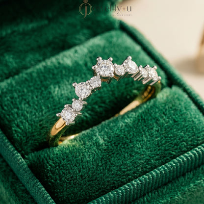 ROUND DIAMOND YELLOW GOLD RING 