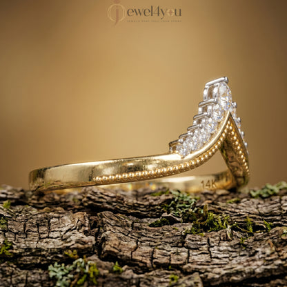 ROUND DIAMOND YELLOW GOLD RING 