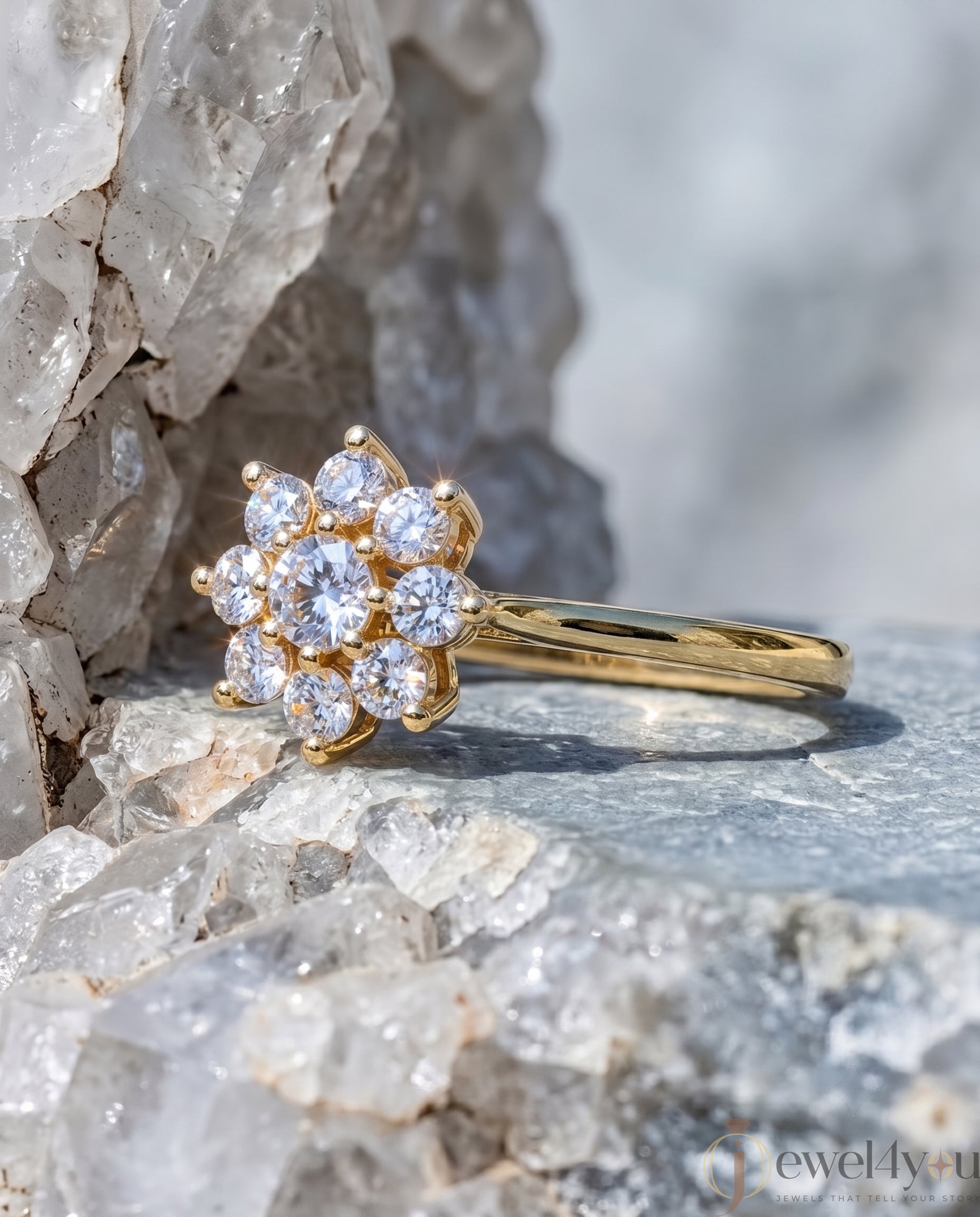 ROUND DIAMOND YELLOW GOLD SOLITAIRE RING 