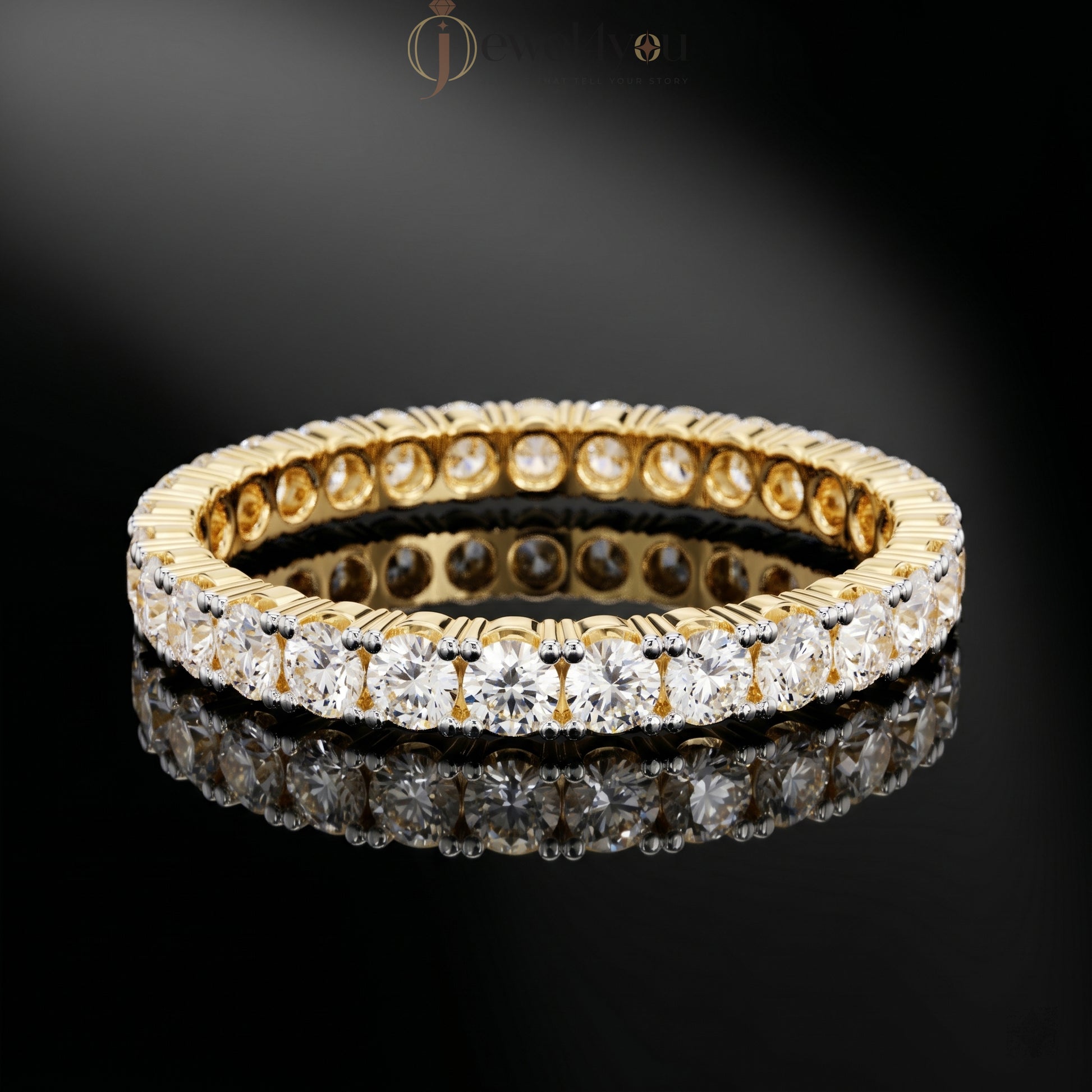 ROUND DIAMOND YELLOW GOLD RING 