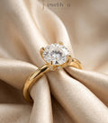Luna Nest Hidden-Pave Tulip Solitaire Ring