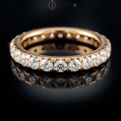 ROUND DIAMOND YELLOW GOLD ETRNITY BAND 