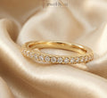 Lumina Eclat Lab-Grown Diamond Halo Eternity Ring Gold Wedding Band