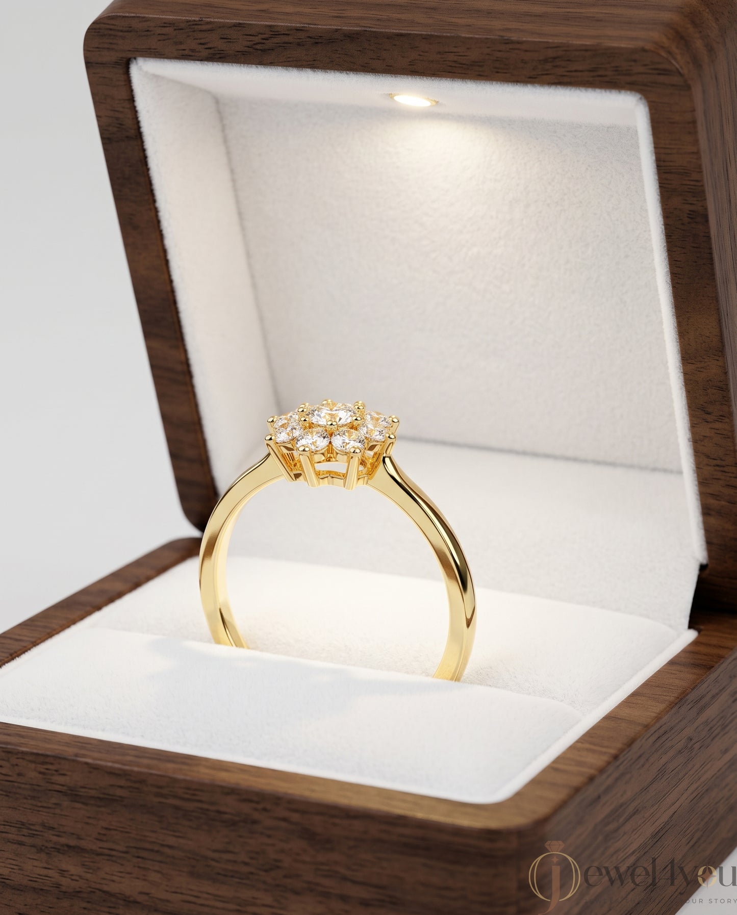 ROUND DIAMOND YELLOW GOLD SOLITAIRE RING ##YELLOW GOLD