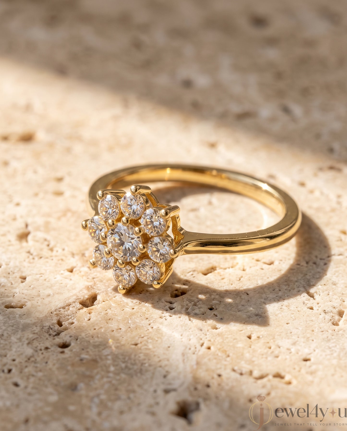 ROUND DIAMOND YELLOW GOLD SOLITAIRE RING ##YELLOW GOLD