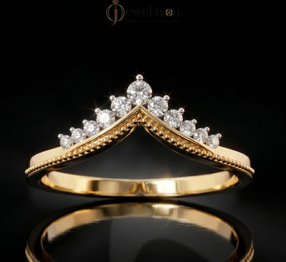 ROUND DIAMOND YELLOW GOLD RING 