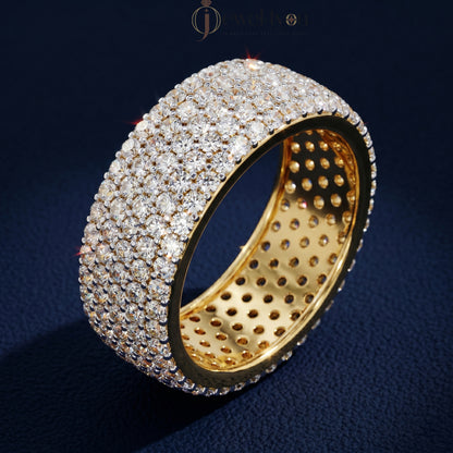 ROUND DIAMOND YELLOW GOLD ETRNITY BAND 