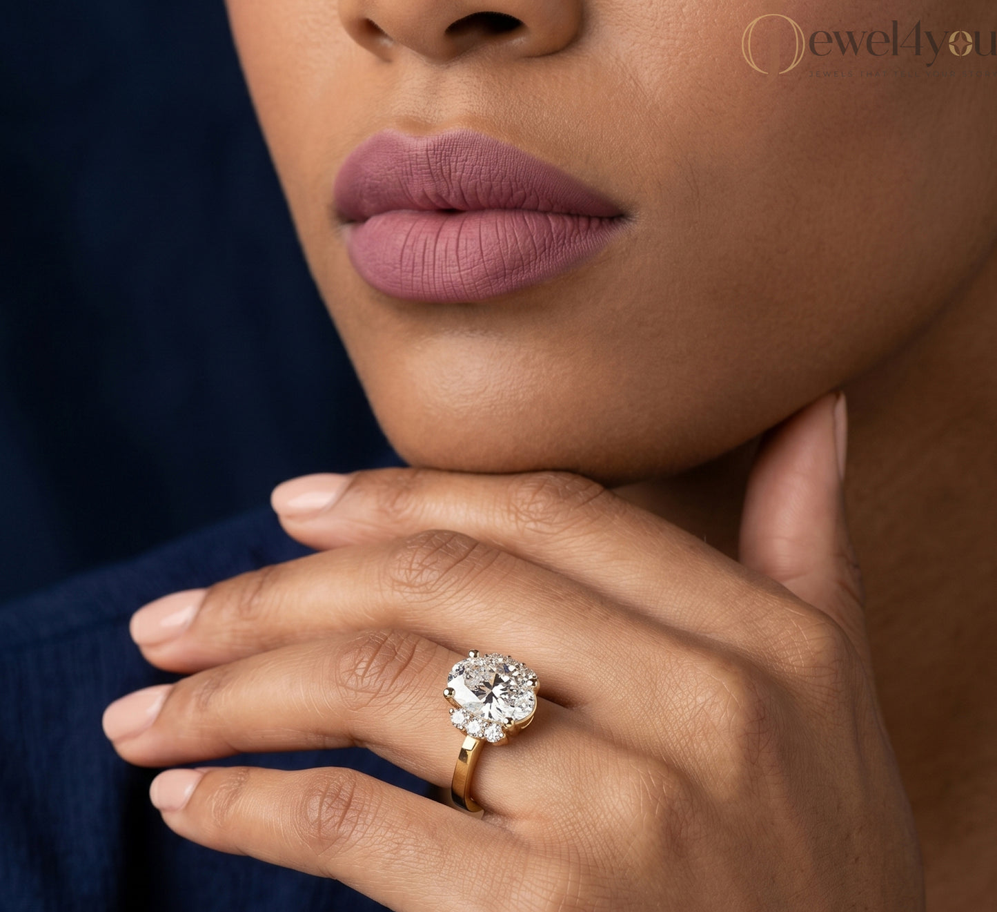 OVAL DIAMOND YELLOW GOLD SOLITAIRE RING ##YELLOW GOLD