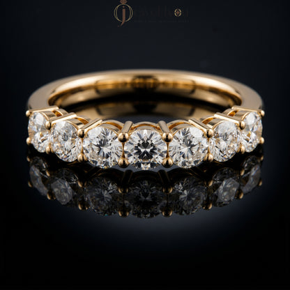 ROUND DIAMOND YELLOW GOLD ETRNITY BAND 