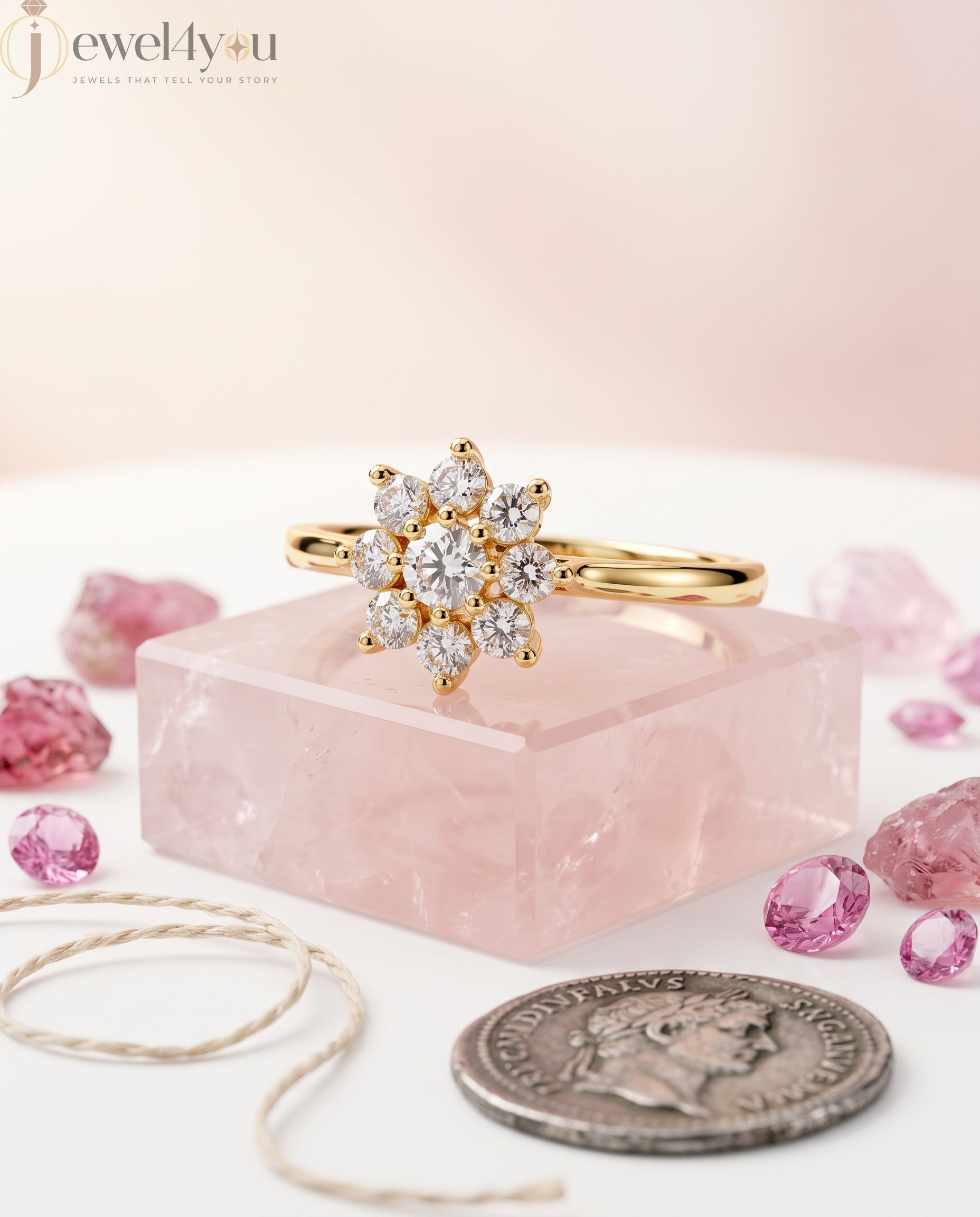 ROUND DIAMOND YELLOW GOLD SOLITAIRE RING 
