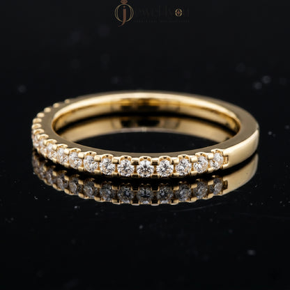 ROUND DIAMOND YELLOW GOLD BAND 