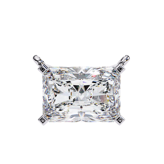 LAB-GROWN RADIANT-CUT DIAMOND SOLITAIRE PENDANT IN WHITE GOLD 