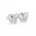 Celeste Heart Lab-Grown Diamond Stud Earrings