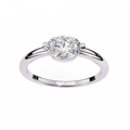 Luminara Signature Float Ring - Oval-Cut Lab Diamond in Sleek Two-Prong Setting