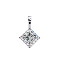 Geometric Glamour Princess Cut Lab-Grown Diamond Pendant