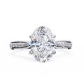 Aurora Oval Lab-Grown Diamond Solitaire Gold Ring