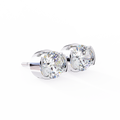 Luna Crown Round Lab-Grown Diamond Stud Earrings