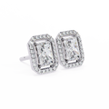 Lumiere Halo Radiant Lab-Grown Diamond Stud Earrings