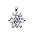 Stunning Solitaire Lab-Grown Round-Cut Diamond Pendant
