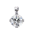 Solitaire Splendor Lab-Grown Round-Cut Diamond Solitaire Pendant