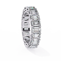 Ethereal Aura Lab-Grown Diamond Eternity Band Elegant Sustainable Wedding Ring