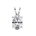 Ethereal Glow Oval-Cut Lab-Grown Diamond Solitaire Pendant