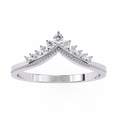 Royal Tiara Lab-Grown Diamond Ring Elegant Crown-Inspired Ethical Jewelry