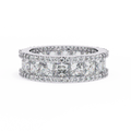 Eclat Ethical Halo Eternity Ring Lab-Created Diamond Circle Band