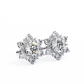 Celestial Round Cluster Lab-Grown Diamond Stud Earrings