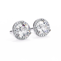 Aurielle Halo Lab-Grown Diamond Stud Earrings