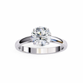Aether Crest Round Solitaire Diamond Engagement Ring
