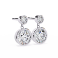 Celestial Halo Drop Lab-Grown Diamond Earring