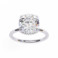 Astraeon Crest Cushion Under-Halo Diamond Engagement Ring