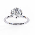 Asterline Hidden-Halo Cathedral Round Solitaire Ring