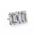 Radiant Emerald-Cut Lab-Grown Diamond Stud Earrings