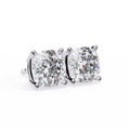 Luminous Cushion-Cut Lab-Grown Diamond Stud Earrings